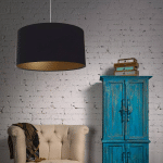 MACO DESIGN SUSPENSION SALINA, NOIR/OR, Ø 40CM