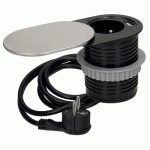 PRISE À ENCASTRER SLIDY - Ø 60 MM - 1 PRISE PC 220/240 V + 1 PRISE USB-A SYNERCIA