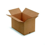 RAJA CAISSE AMÉRICAINE CARTON DOUBLE CANNELURE - L.INT. 80 X L.50 X H.50 CM - KRAFT BRUN - LOT DE 10