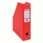 LOT DE 10 - RANGE-REVUES ESSELTE CLASSIC-BOX ROUGE DOS 7 CM