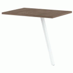 RETOUR BUREAU GARY 120 X 60 CM PIED BLANC PLATEAU NOYER - MBA