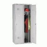 VESTIAIRE ÉCO SEAMLINE® À MONTER – INDUSTRIE SALIS. S/SOCLE 1 COL. L= 40CM GRIS - MANUTAN COLLECTIVITÉS