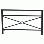 BARRIÈRE VENISE 1.50 M STRUCTURE SIMPLE CROIX ZINC NOIR 9005 - PROCITY