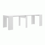 TABLE CONSOLE EXTENSIBLE KIONA BLANC BRILLANT BLANC BRILLANT 54-239 X 77 X 90 CM - BLANC BRILLANT