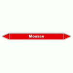 LOT DE 3 - MARQUEUR DE TUYAUTERIE - MOUSSE - NFX 08-105 - VINYLE LAMINÉ 250 X 26 MM