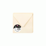 LOT DE 4 - PAQUET DE 20 ENVELOPPES POLLEN 140X140MM 120G/M2 - IVOIRE
