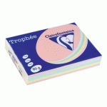 PAPIER COULEUR A4 80 G CLAIREFONTAINE TROPHÉE COULEURS PASTEL ASSORTIES - RAMETTTE DE 5 X 100 FEUILLES