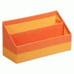 RHODIARAMA PORTE-COURRIER SIMILI CUIR ITALIEN 25X10X14 CM - TANGERINE - LOT DE 2