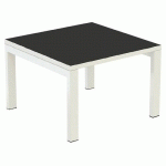 TABLE BASSE EASY OFFICE 60X60CM P. BLANC PLAT. BLANC ET NOIR - PAPERFLOW