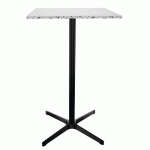 TABLE CARRÉE EXTÉRIEUR EN PVC RECYCLÉ LUCIE - H 105 CM - EOL