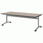 TABLE MALIBU 180X80 T3 DL STRA ACACIA/NOIR GRIS 9006