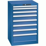 ARMOIRE BLEU GENT. 564X572X850 AVEC 8 TIR. 75KG _ 14.250.090 - LISTA