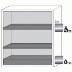 ARMOIRE SÉCURITÉ S-PEGASUS-90 S90.129.120.WDAC GRIS CLAIR - ASECOS