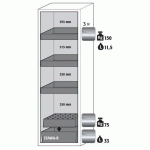 ARMOIRE SÉCURITÉ S-PHOENIX-90 S90.196.060.FDAS BLANC - ASECOS