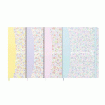 CAHIER OXFORD FLORAL BROCHURE 148X210 160P ASSORTI Q5/5