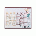 LOT DE 5 - CALENDRIER SEMESTRIEL MURAL 2027- NATURA - 40,5 X 55 CM