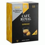 CAPSULES DE CAFÉ CAFÉ ROYAL ESPRESSO - BOÎTE DE 36