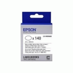 EPSON LK-8WBWAB - ETIQUETTES PRÉDÉCOUPÉES OVALES - NOIR SUR BLANC - 25 X 38 MM (140 ÉTIQUETTES)