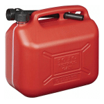 JERRYCAN 10L PLASTIQUE ROUGE UN-APPROUVÉ