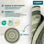 KARAT - TAPIS D'EXTÉRIEUR POUR TERRASSE ET BALCON ZOE VERT ROND DE 120 CM DE DIAMÈTRE - VERT