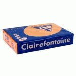 LOT DE 5 - PAPIER A4 COULEUR CLÉMENTINE 80 G CLAIREFONTAINE TROPHÉE COULEURS INTENSES - RAMETTE DE 500 FEUILLES