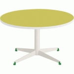 TABLE BASSE TAMARIS Ø 80 PL.VERT ANIS/BLANC PIET.BLANC/VERT