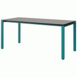 TABLE MALIBU 180X80 T6 SOUDÉ ST BÉTON F186/NOIR BLEU 5018