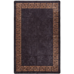 VIDAXL - TAPIS LAVABLE ANTIDÉRAPANT 80X150 CM NOIR ET DORÉ