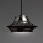 BOVER TIBETA 03 - SUSPENSION LED, NOIRE CHROMÉE