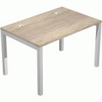 BUREAU PIED MÉTAL TRENDY 25MM - 120CM - CHÊNE CANADIEN GRIS - ARTARREDI