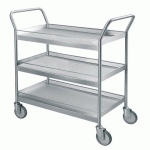 CHARIOT A 3 PLATEAUX INOX FORCE 300KG - FIMM