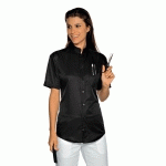 CHEMISE UNISEXE DUBLINO MANCHES COURTES MICROFIBRES NOIR