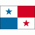 DRAPEAU PANAMA : DIMENSIONS - 50 X 75 CM