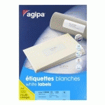 ETIQUETTE ADRESSE MULTI-USAGES 105 X 42 MM AGIPA 119008 BLANCHE - BOÎTE DE 1400