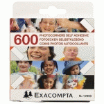 ETUIS DE 600 COINS PHOTOS AUTOCOLLANTS - EXACOMPTA