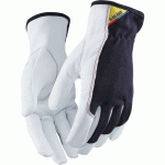 GANTS DE MANUTENTION DE PROTECTION EN CUIR DE CHÈVRE ET COTON BLEU/BLANC 11 - BLAKLADER