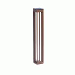 LES JARDINS LAMPE SOLAIRE LED BORNE À CAPTEUR, 90 CM, CORTEN