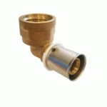 RACCORD PER À SERTIR - COUDE FEMELLE - DIAM 12MM - FILETAGE 12X17 BOUTTÉ