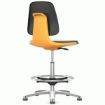 SIÈGE D'ATELIER LABSIT SIMILICUIR ALUMINIUM - ORANGE - BIMOS