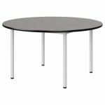 TABLE MALIBU Ø 120 T4 4P STRA BÉTON F186/NOIR BLC 9016