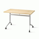 TABLE RABATTABLE POLLY L.120 X P.70 CM PLATEAU HÊTRE - ALUMINIUM