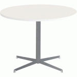 TABLE TAMARIS Ø 100 PL.BLANC/BLANC PIET.ARGENT/ARGENT