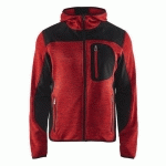 VESTE TRICOTÉE À CAPUCHE ROUGE/NOIR TAILLE L - BLAKLADER