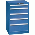 ARMOIRE BLEU GENT. 564X572X850 AVEC 5 TIR. 75KG _ 14.256.090 - LISTA