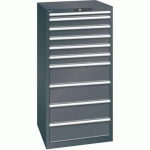 ARMOIRE NOIR 717X725X1450 AVEC 10 TIR. 75KG _ 78.313.060 - LISTA