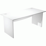 BUREAU DROIT AVEC PIEDS PANNEAUX VISUAL - 160 CM - BLANC - ARTARREDI