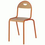 CHAISE MALIBU 4P T7 - ASS/DOS HÊTRE / ALU ORANG 1028 - MANUTAN EXPERT