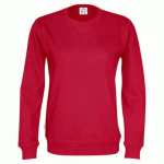 COTTOVER SWEATSHIRT COL ROND HOMME - CERTIFIÉ GOTS ROUGE - TAILLE XS