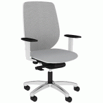 FAUTEUIL OKAY RÉSILLE R07/251 GRIS BASE ALIMINIUM - QUADRIFOGLIO