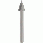 DREMEL 2 FRAISES ACIER RAPIDE DIAMÈTRE 6,4MM CÔNE À BOUT POINTU